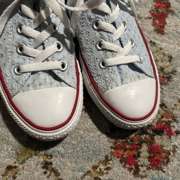 Converse all star Blue Eyelet feminine Womens Size 6 sneaker tennis shoes casual - Picture 5 of 7